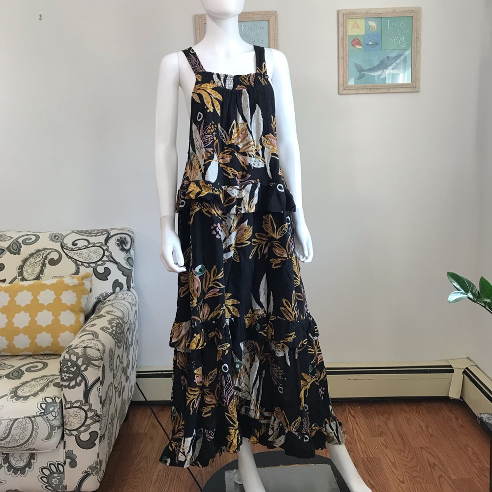 Free People Tiered ruffled maxi